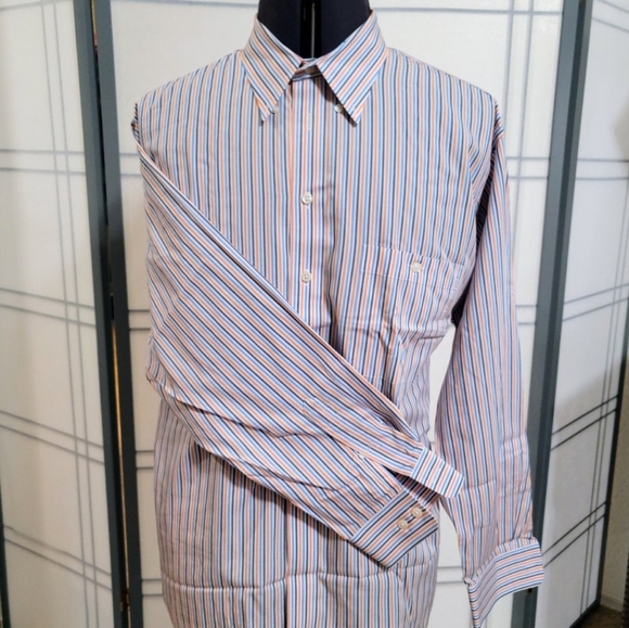Paul Fredrick XXL Striped Men's Button-Down Shirt - Picture 1 of 2